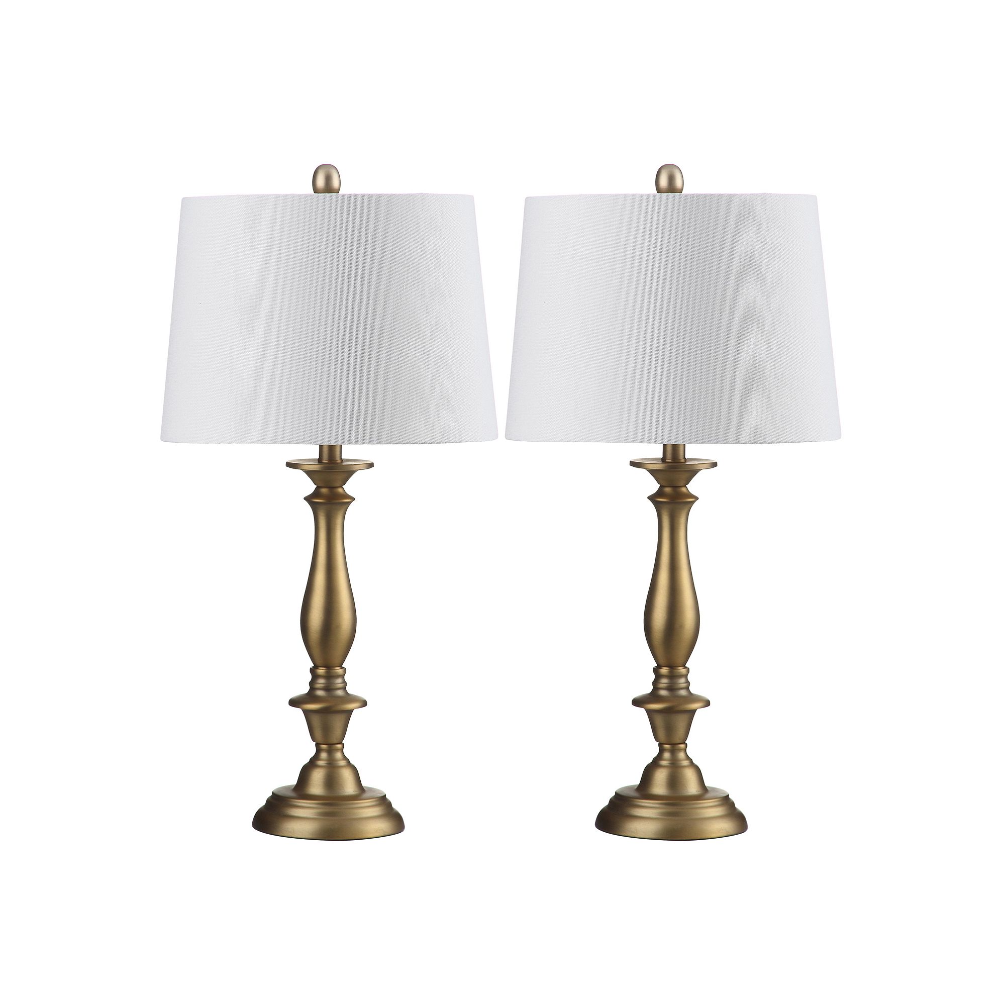 Safavieh 2-piece Brighton Candlestick Table Lamp Set, Gold