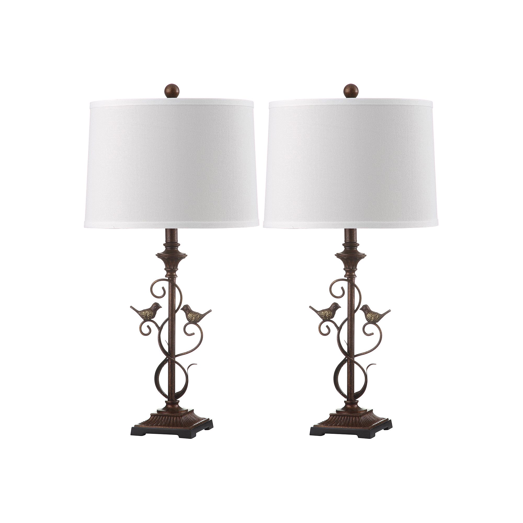 Safavieh 2-piece Birdsong Table Lamp Set, Oil Rubbed Bronze