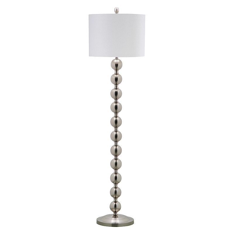 safavieh reflections 58.5 in. high stacked ball floor lamp  nickel