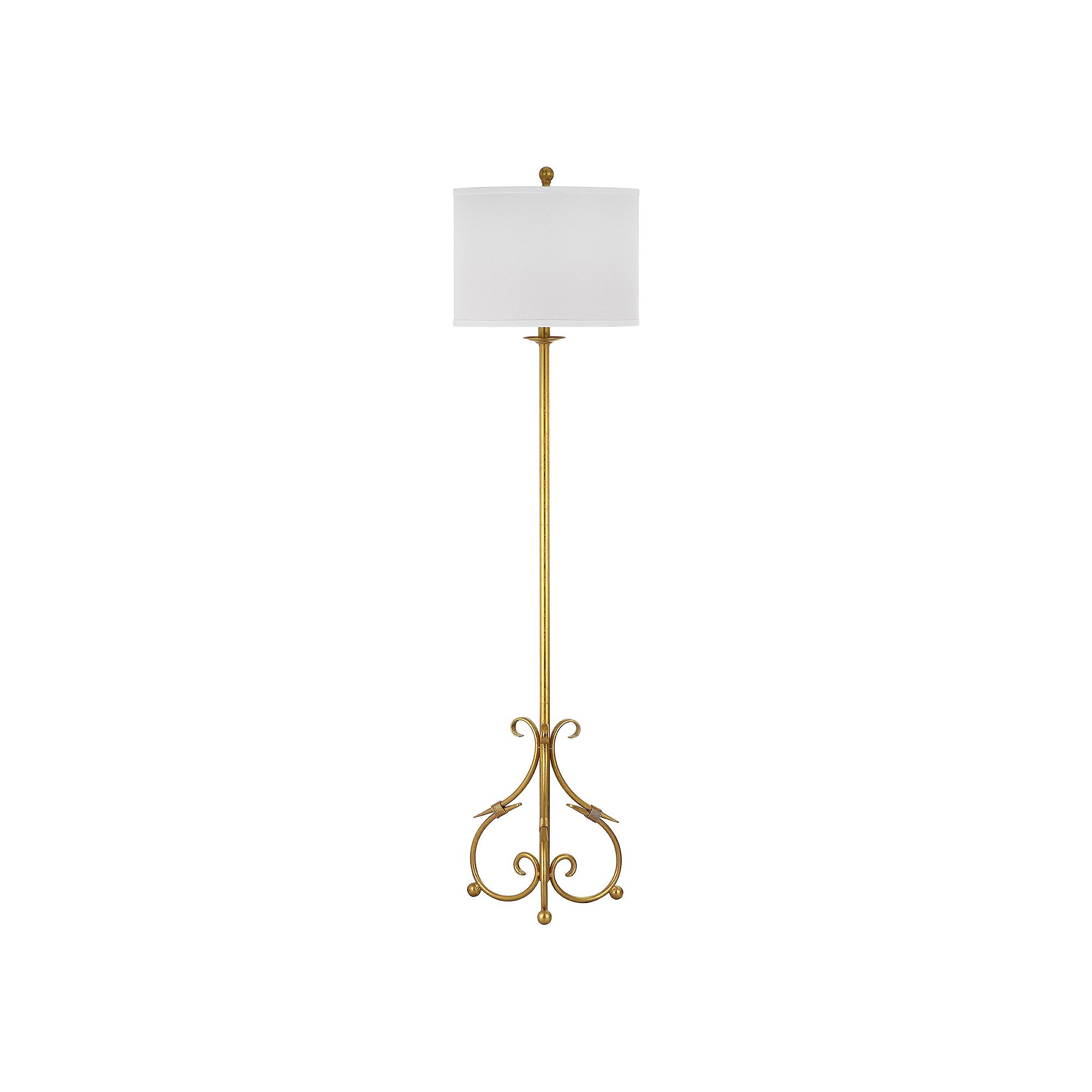 Safavieh Elisa Baroque Floor Lamp, Antique Gold