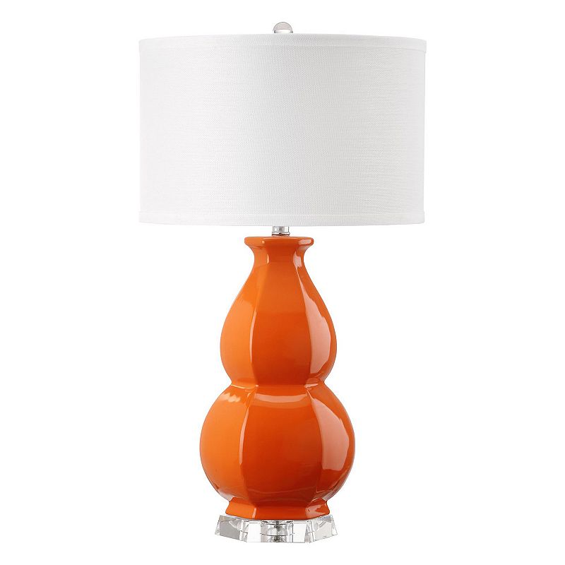 SAFAVIEH Juniper 30 in. H Ceramic Solid Table Lamp  Orange