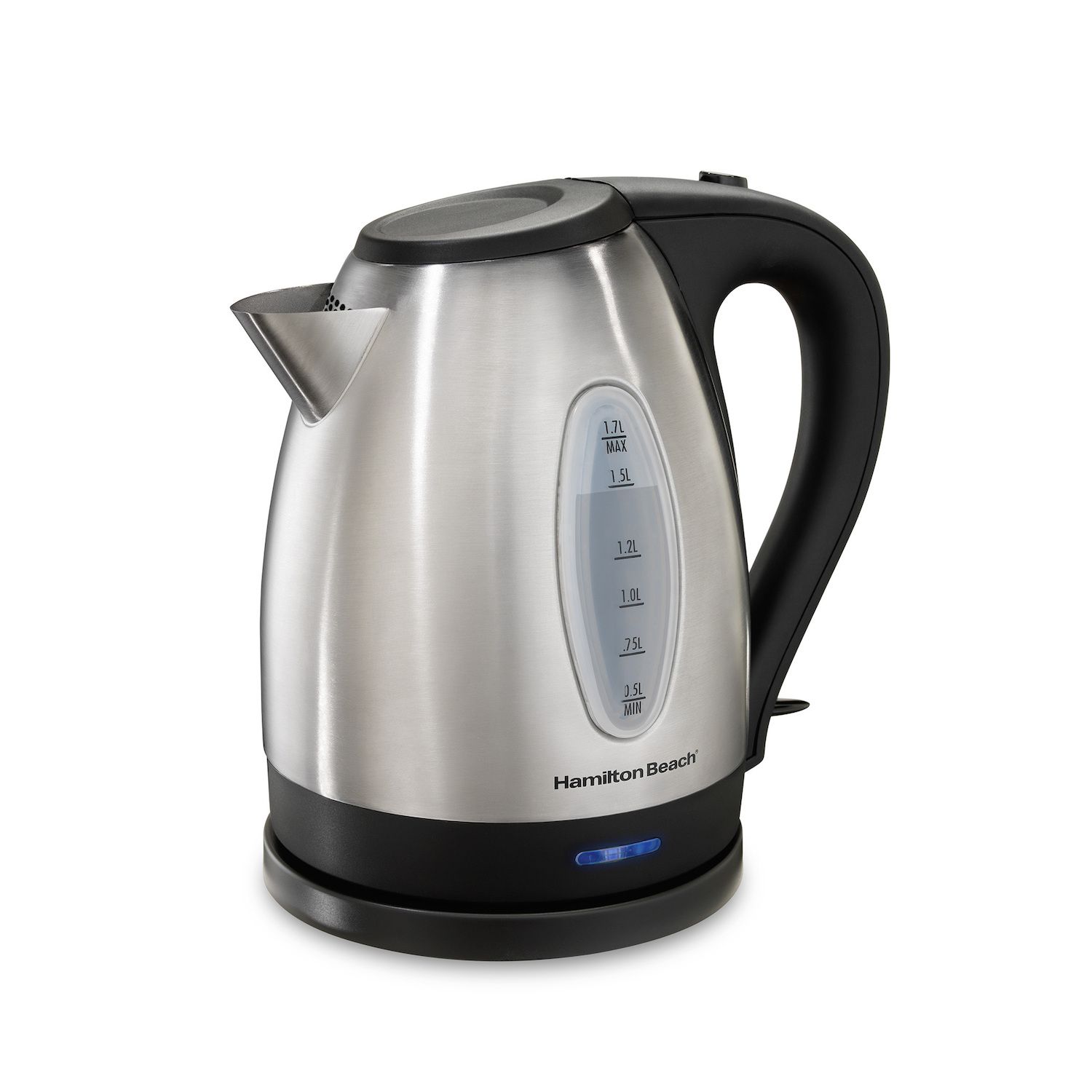 MegaChef 1.8 Liter Half Circle Electric Tea Kettle with Thermostat in White