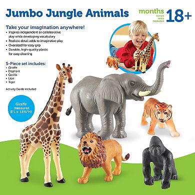 Learning Resources 5-pc. Jumbo Jungle Animals 