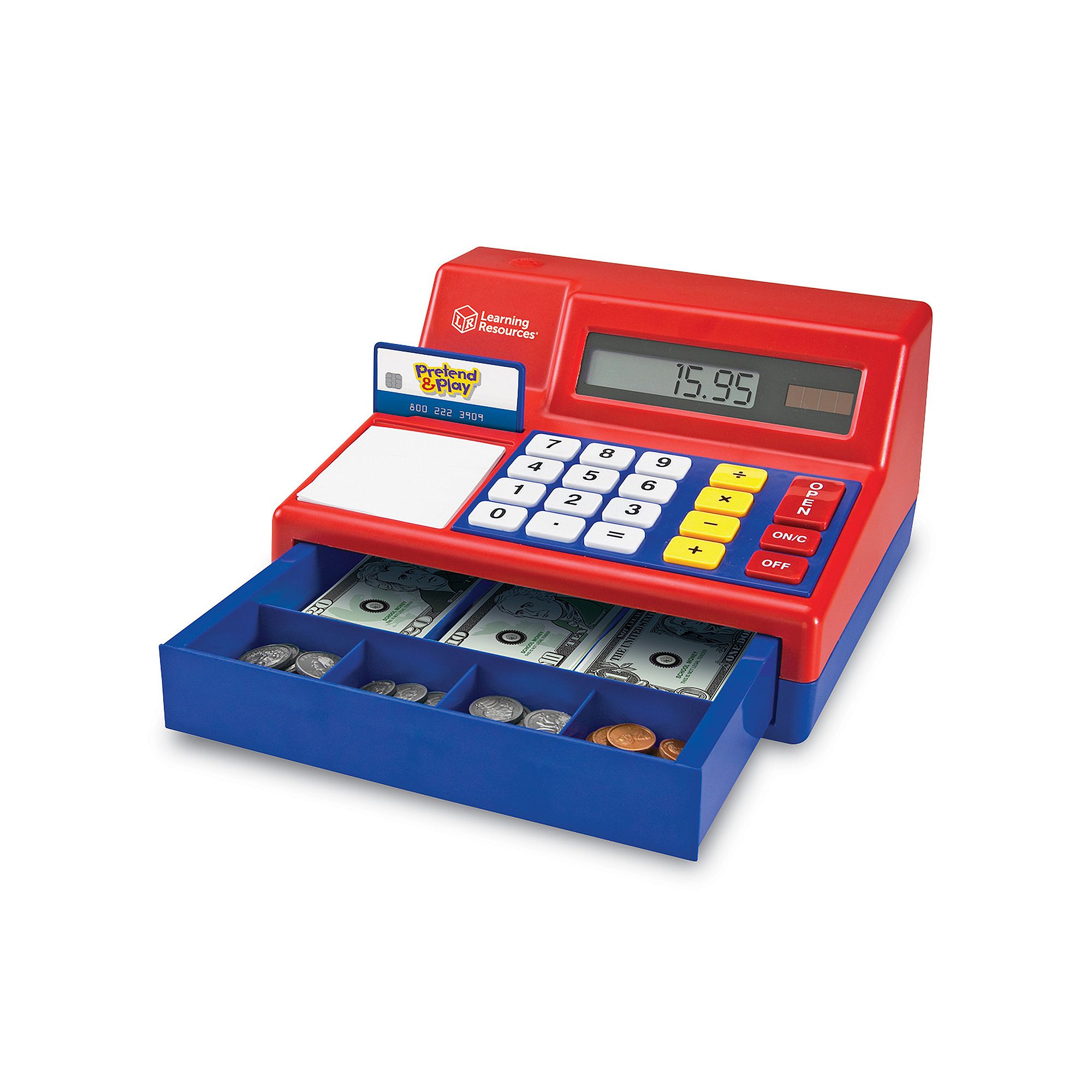 Learning Resources Pretend & Play Calculator Cash Register, Multi