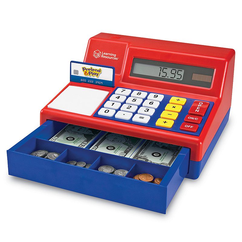 Learning Resources Pretend & Play Calculator Cash Register, Multicolor