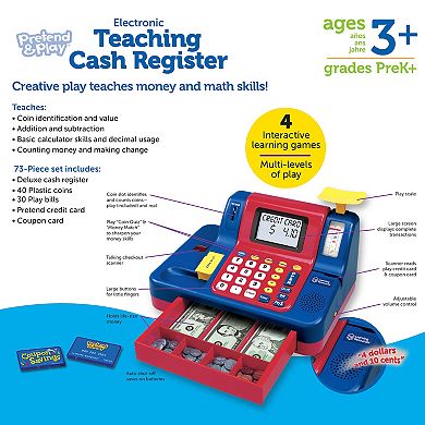 Learning Resources Pretend & Play Teaching Cash Register