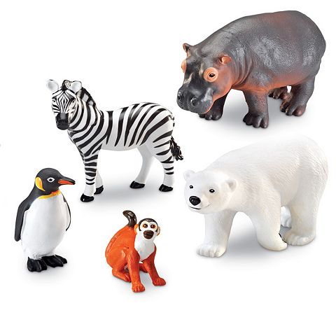 Детские фигурки Learning Resources 5 pc Jumbo Zoo Animals