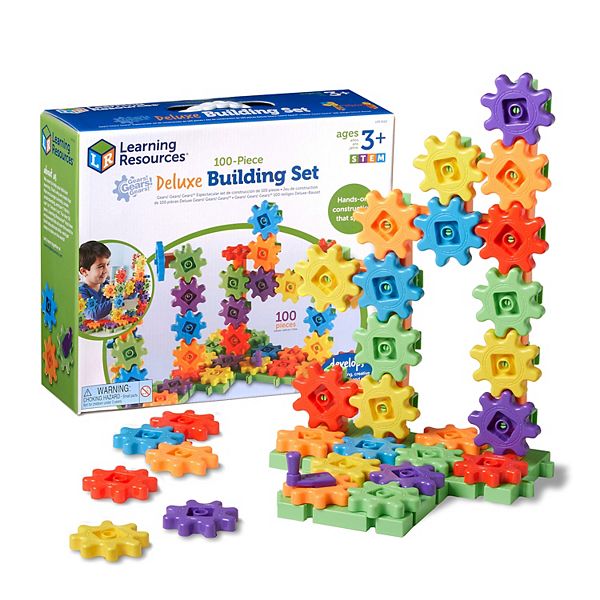 Learning Resources Gears! Gears! Gears! 100-Piece Deluxe Building Set