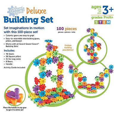 Learning Resources Gears! Gears! Gears! 100-pc. Deluxe Building Set