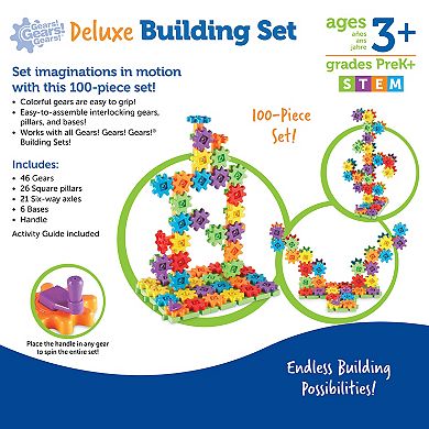 Learning Resources Gears! Gears! Gears! 100-pc. Deluxe Building Set