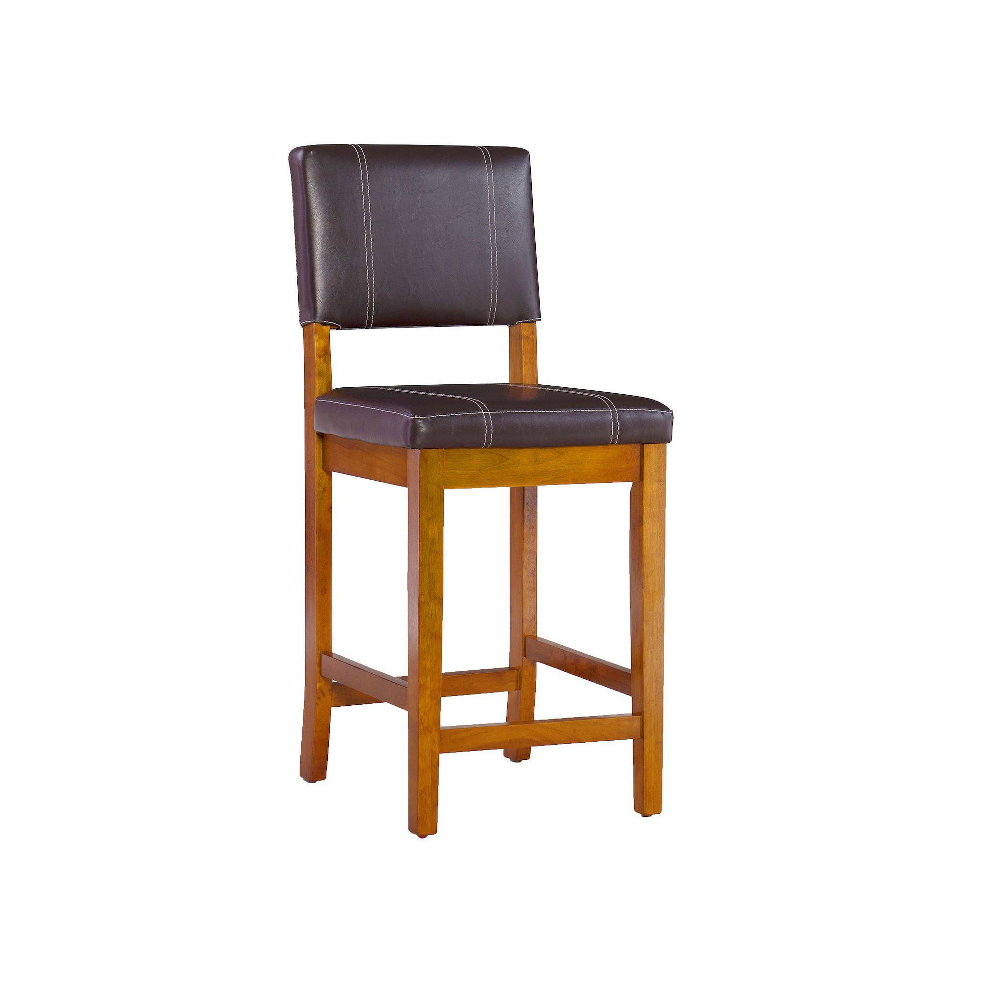 Linon Milano Counter Stool, Dark Brown