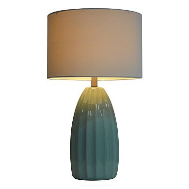 Decor Therapy Blue Crackle Ceramic Table Lamp