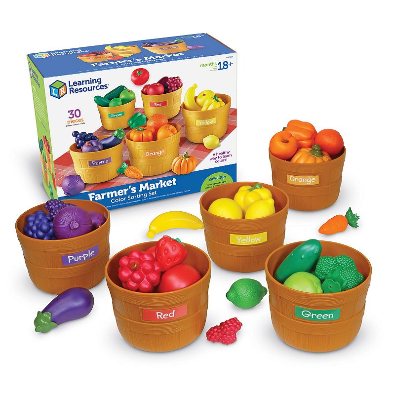 Learning Resources Farmers Market Color Sorting Set, Multicolor