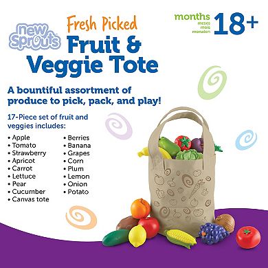Learning Resources New Sprouts Fresh Picked Fruit & Veggie Tote