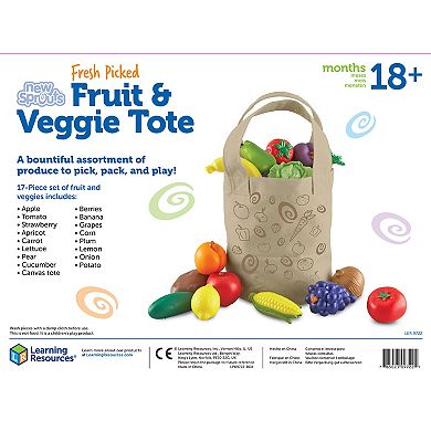 Learning Resources New Sprouts Fresh Picked Fruit & Veggie Tote