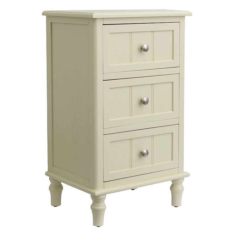 Decor Therapy 3-Drawer End Table, White