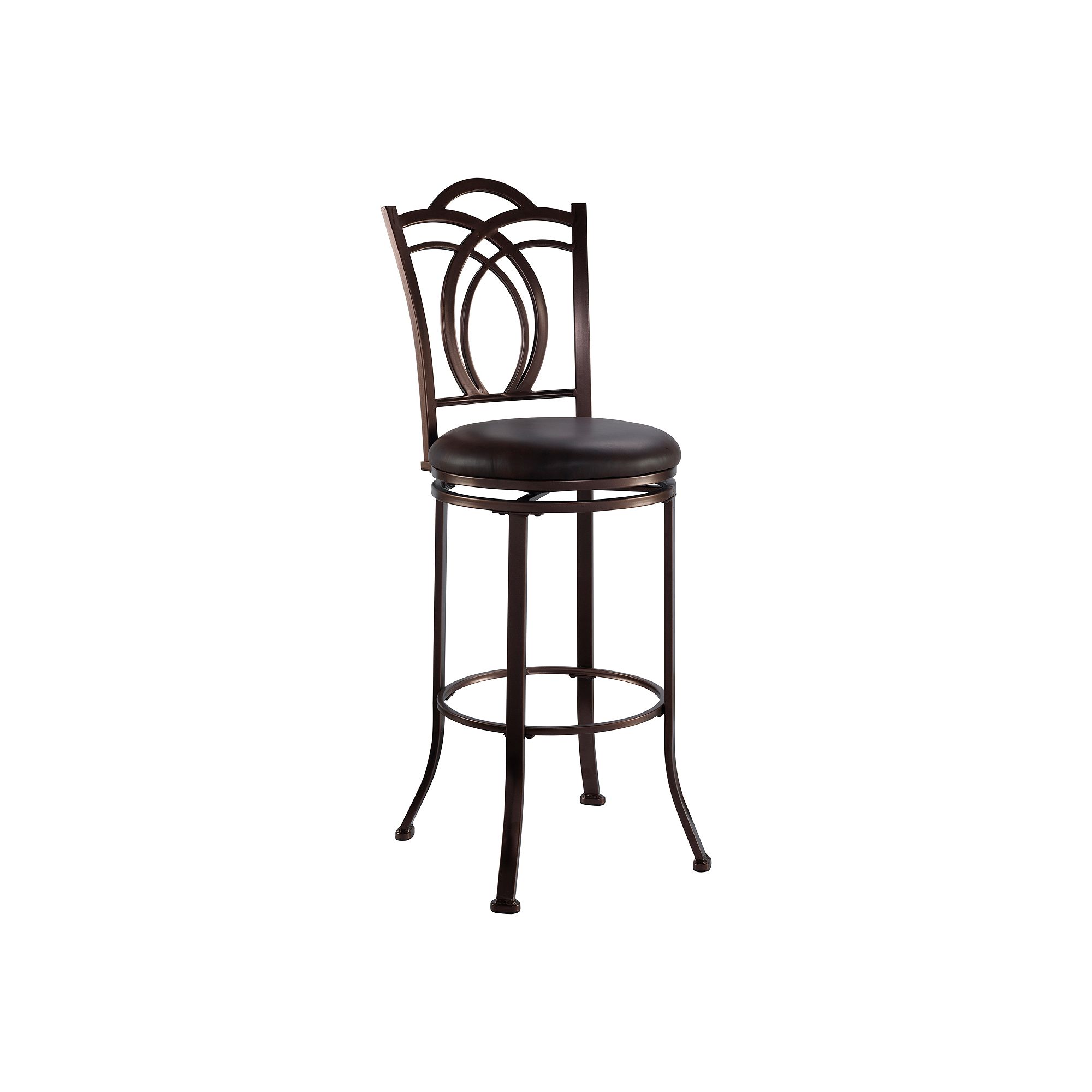 Linon Calif Swivel Bar Stool, Brown