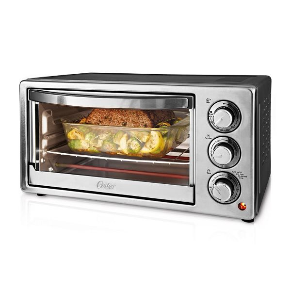  Oster Toaster Oven  Digital Convection Oven, Large 6-Slice  Capacity, Black/Polished Stainless: Home & Kitchen