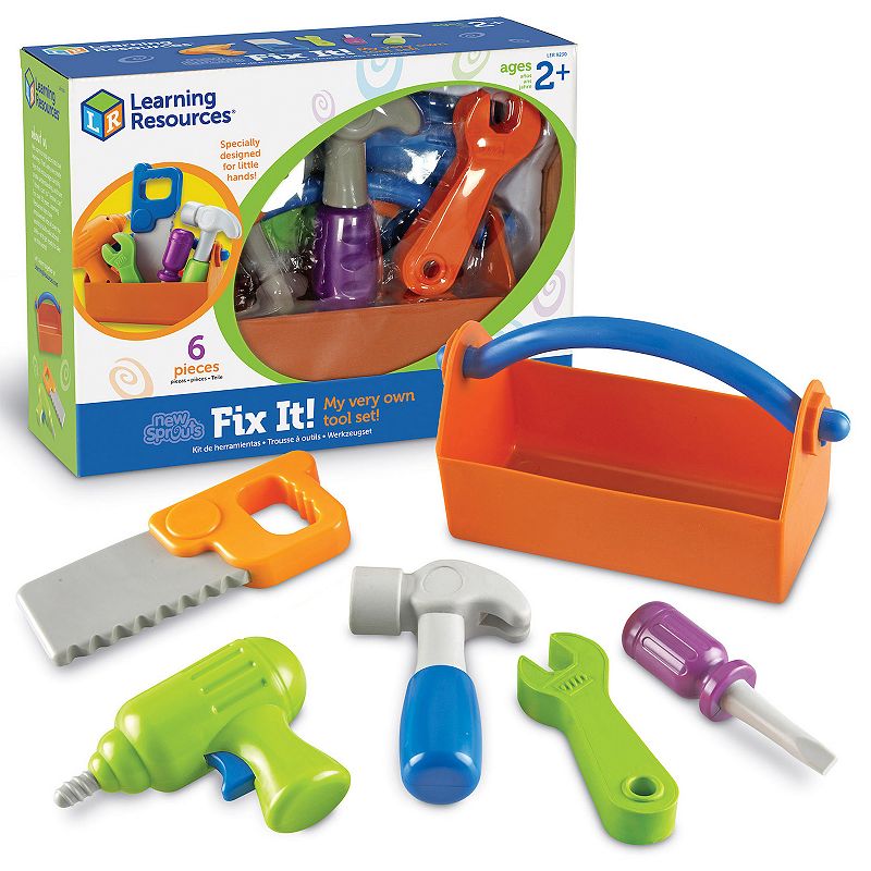 Learning Resources New Sprouts Fix It! My Very Own Tool Set, Multicolor