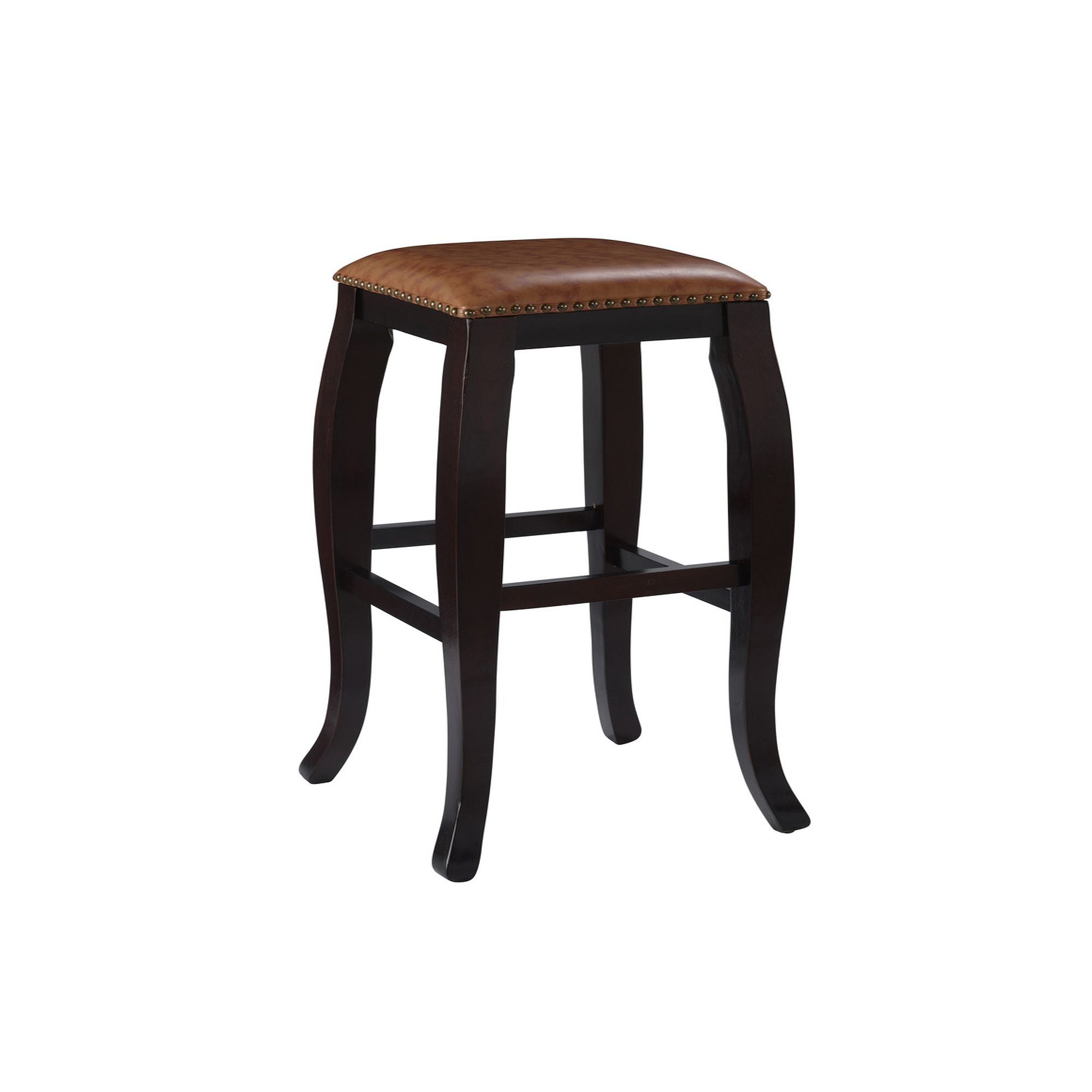 Linon San Francisco Square Top Bar Stool, Caramel