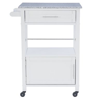 Linon Mitchel Granite Top Kitchen Cart