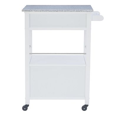 Linon Mitchel Granite Top Kitchen Cart