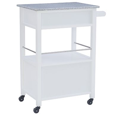 Linon Mitchel Granite Top Kitchen Cart