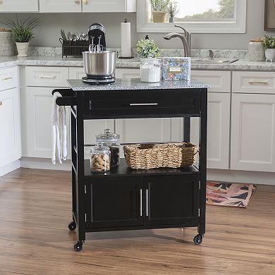 Linon Cameron Granite Top Kitchen Cart