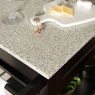 Linon Cameron Granite Top Kitchen Cart