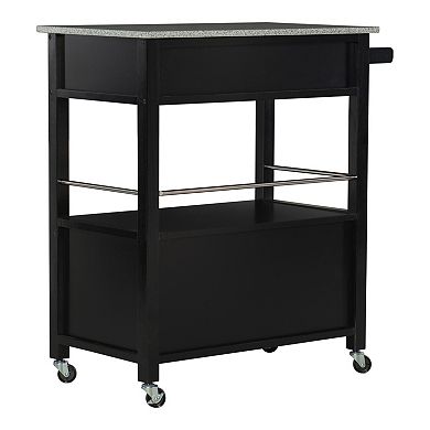 Linon Cameron Granite Top Kitchen Cart