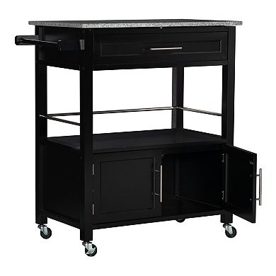 Linon Cameron Granite Top Kitchen Cart