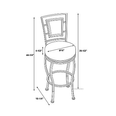 Linon Townsend 3-Piece Adjustable Stool Set