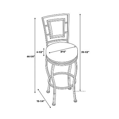 Linon Townsend 3-Piece Adjustable Swivel Stool Set