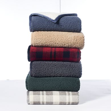 Cuddl Duds Premium Sherpa Fleece Throw