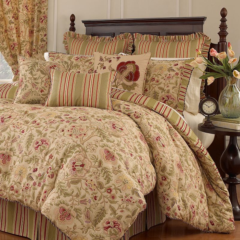 Waverly Imperial Dress 4-pc. Reversible Comforter Set - Queen, Beige