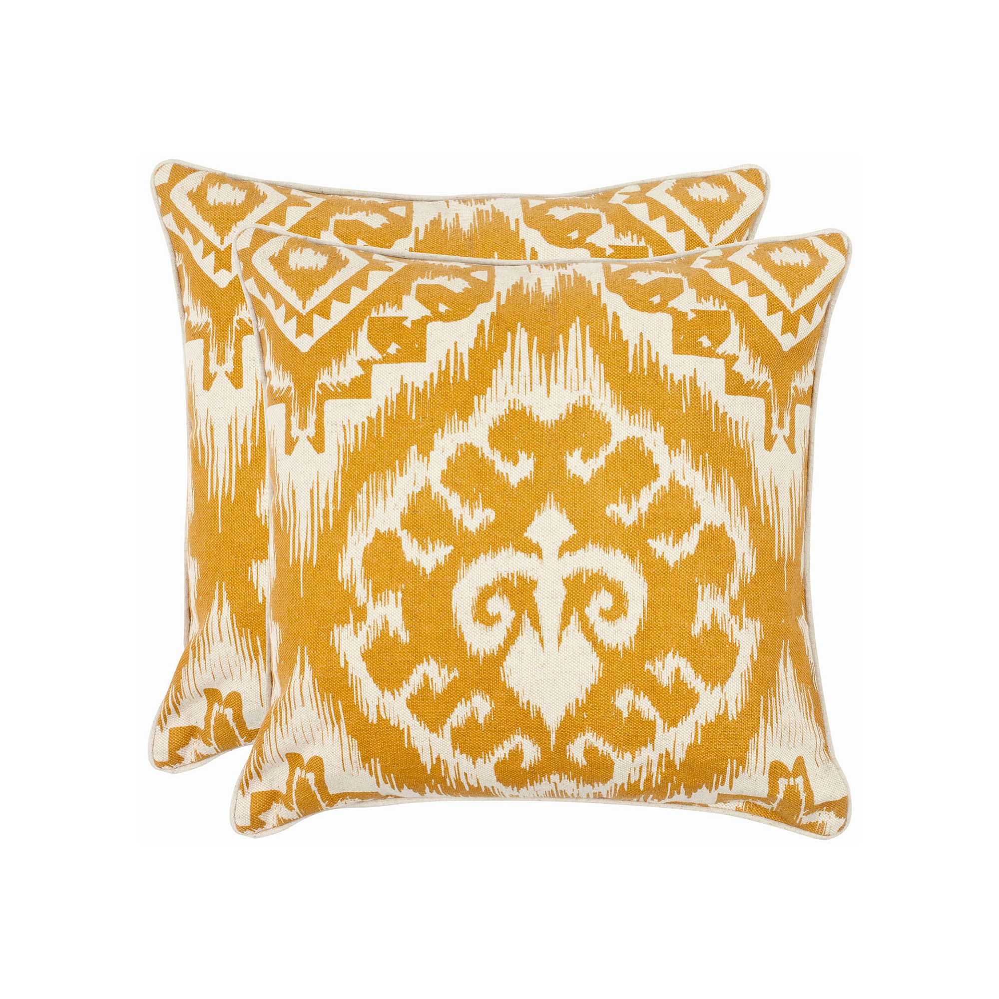 Safavieh 2-piece Amiri Throw Pillow Set, Saffron