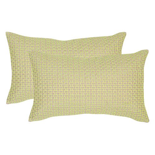 Safavieh 2-piece Box Stitch Oblong Throw Pillow Set