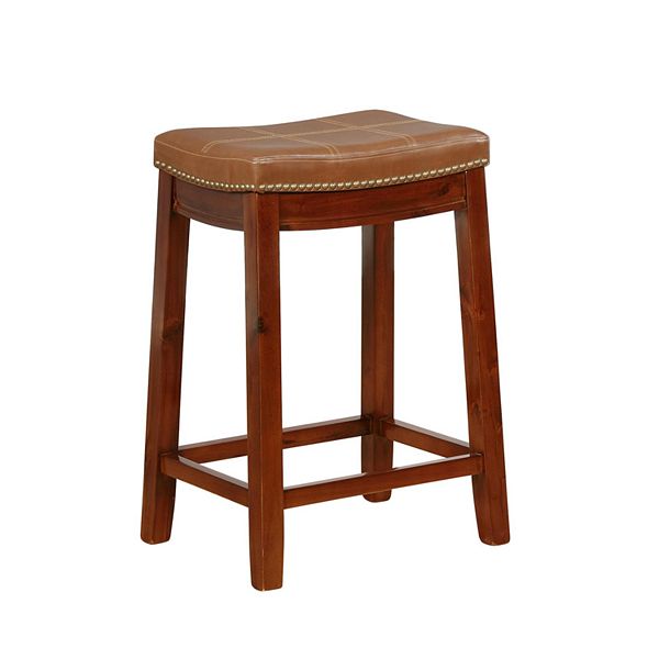 Linon Claridge Counter Stool - Brown Cognac