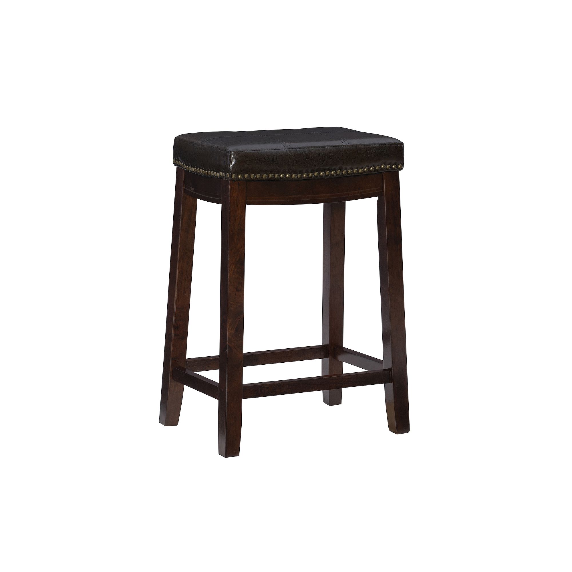 Linon Claridge Counter Stool, Dark Brown