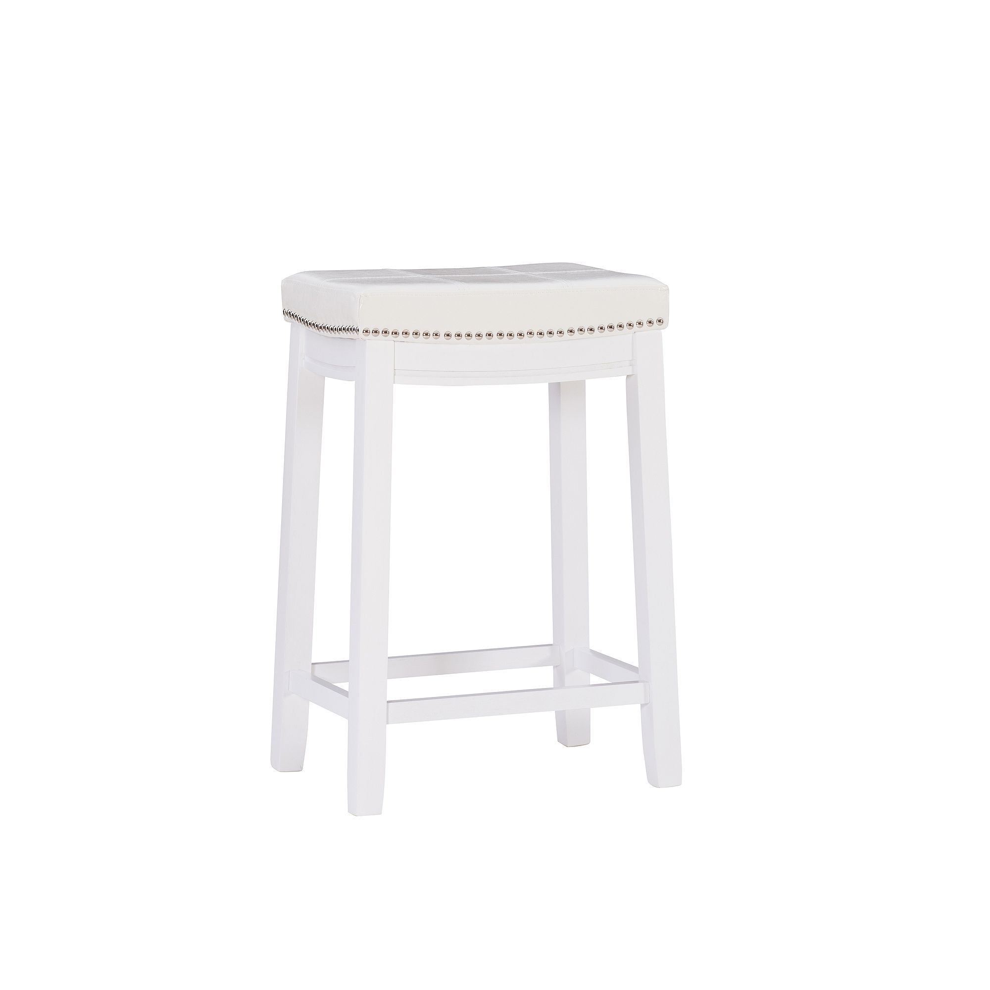 Linon Claridge Counter Stool, White White