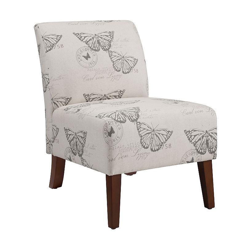 Linon Lily Linen Accent Chair  Multiple Patterns