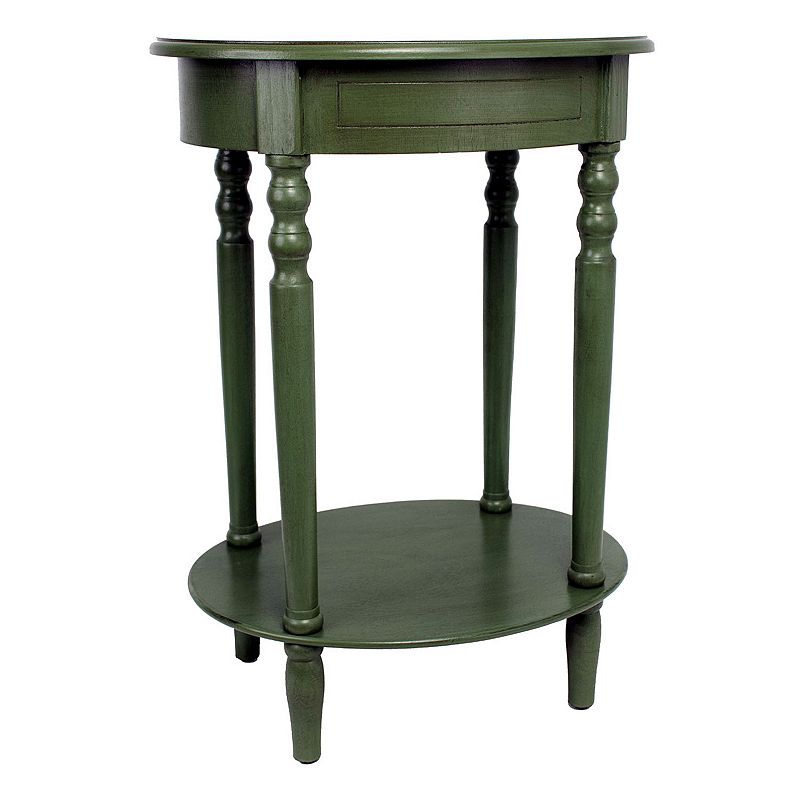 Decor Therapy Simplify Oval End Table, Green