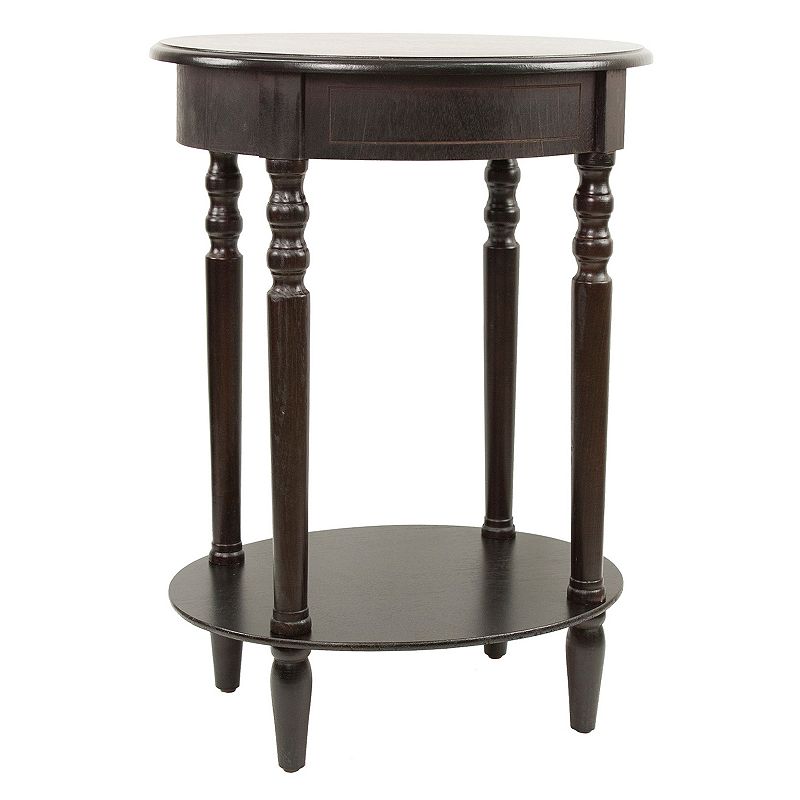 99528312 Decor Therapy Simplify Oval End Table, Black sku 99528312