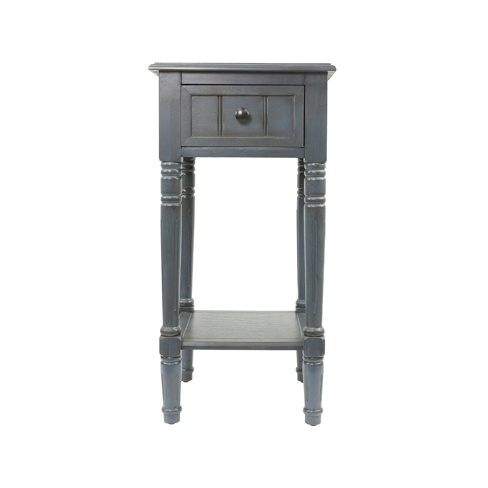 Decor Therapy Simplify One-Drawer Accent Table, Blue