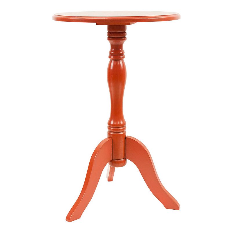 Decor Therapy Simplify Pedestal End Table, Red