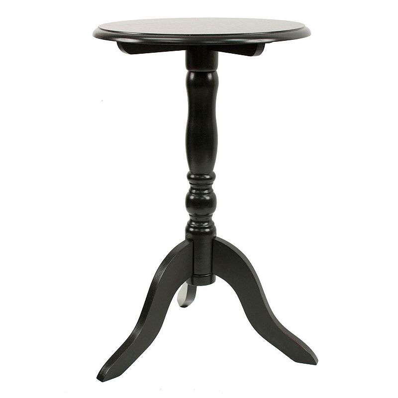 Decor Therapy Simplify Pedestal End Table, Black