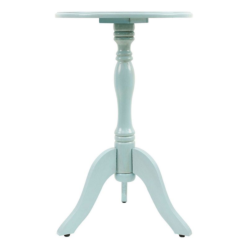 Decor Therapy Simplify Pedestal End Table, Blue