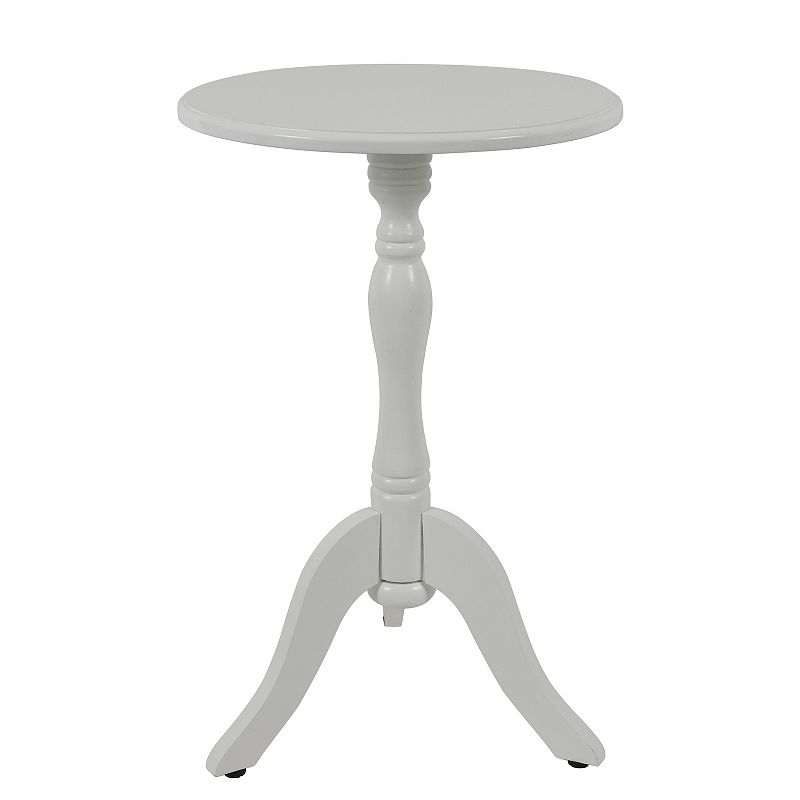 Decor Therapy Simplify Pedestal End Table, White