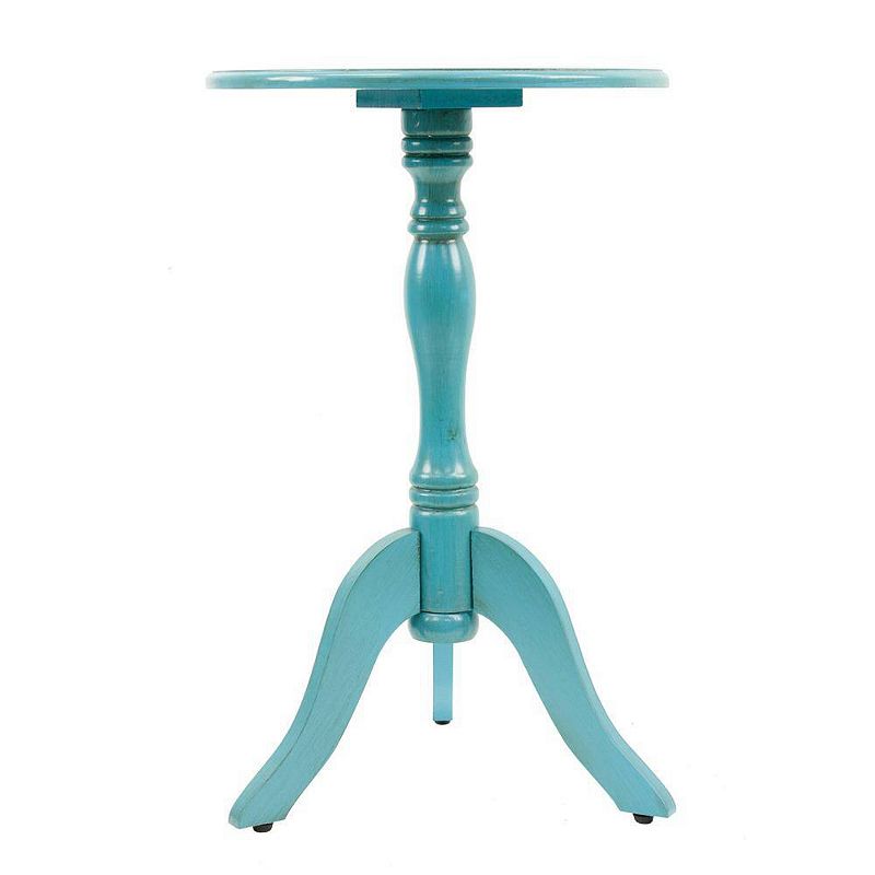 Decor Therapy Simplify Pedestal End Table, Blue