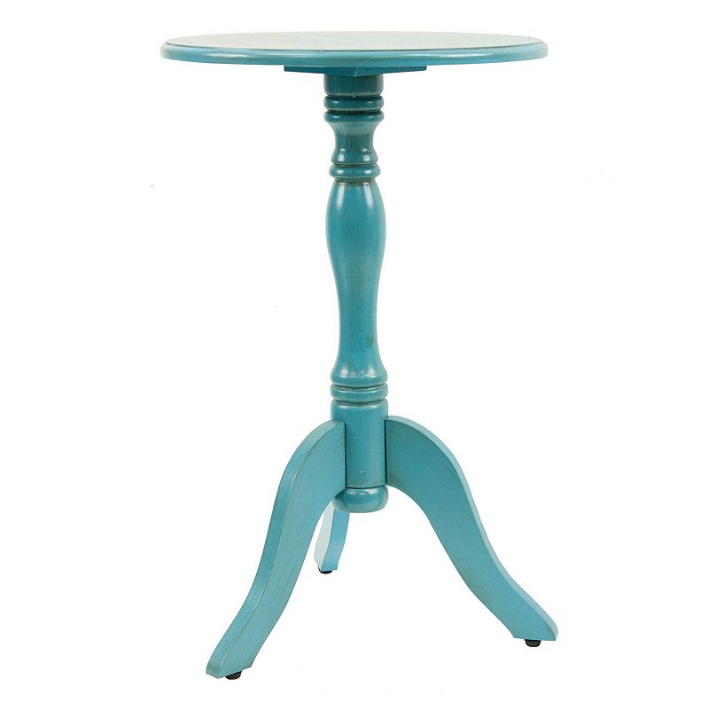 Decor Therapy Simplify Pedestal End Table, Blue